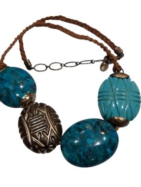 Silpada Sterling silver Turquoise Magneste"Turks & Caicos"Necklace